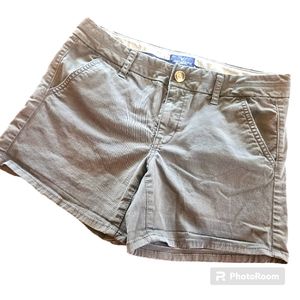 American Eagle AEO Gray Women's Midi Stretch Chino Shorts Size 8